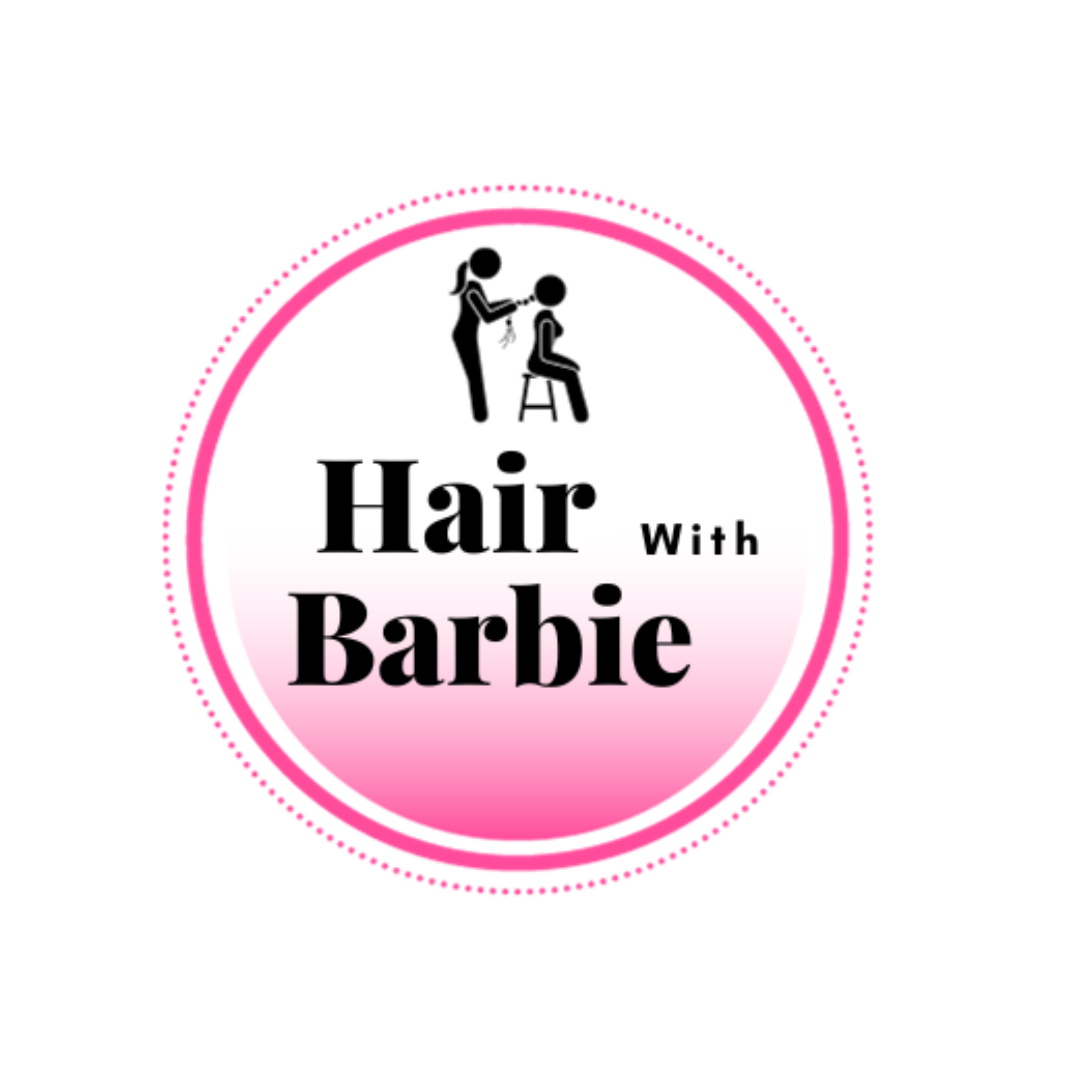 Hair with barbie's logo